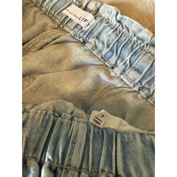 Made and Loved by LOFT Light Wash Denim Joggers Women’s Size L - Picture 6 of 6